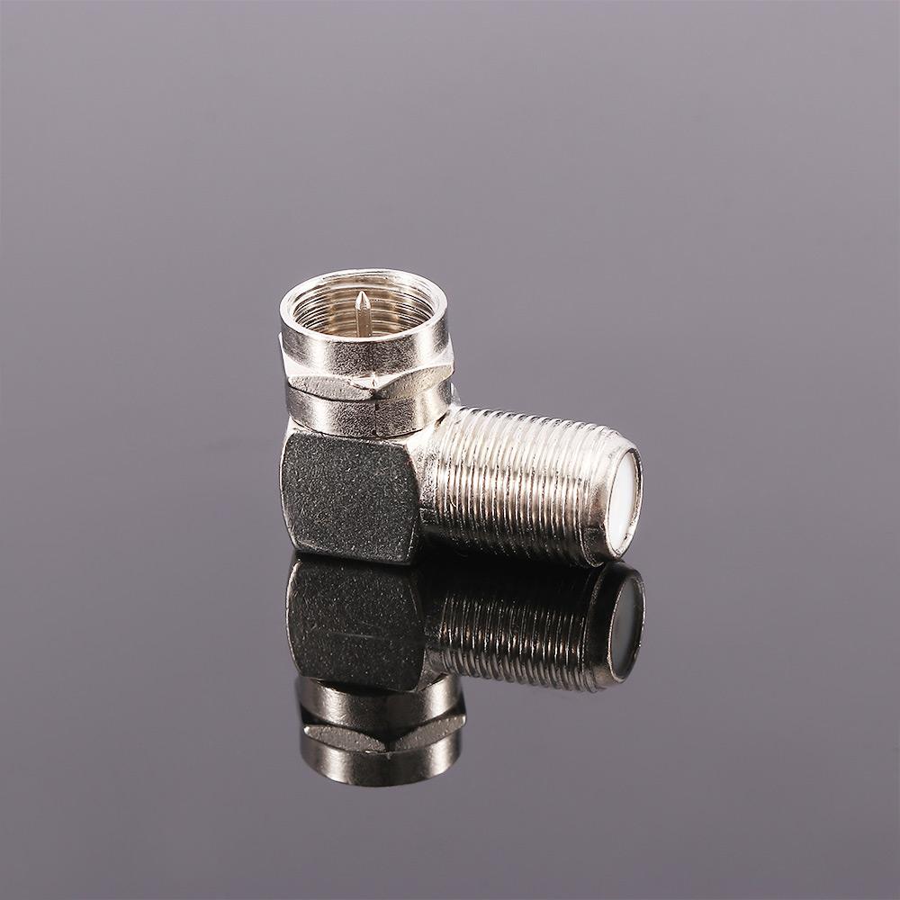 90 Degree RF Coaxial Right Angle F Male To F Female TV Aerial Antenna Plug Cable Connector Adapter