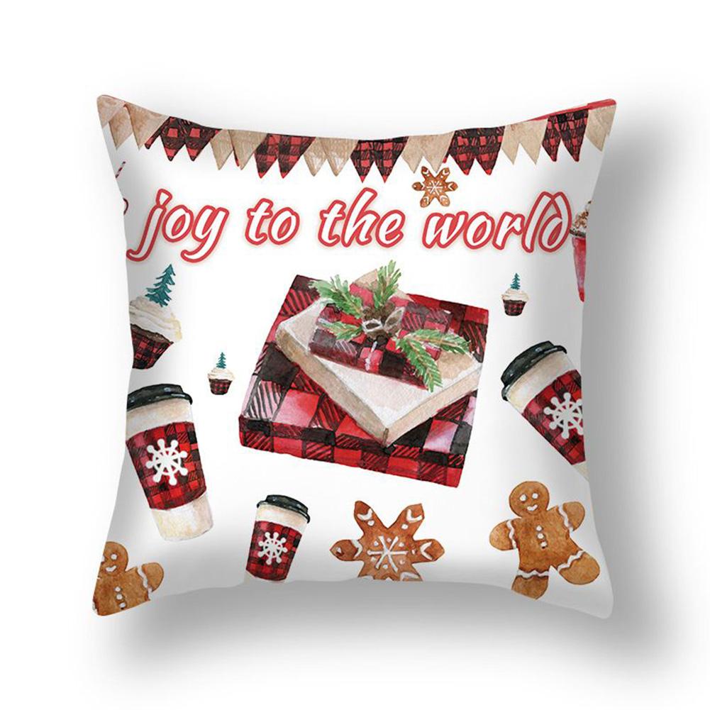 Home Christmas Cushion Cover Pillowcase Christmas Pillowcase Sofa Decorations Happy New Year Pillowcase funda de almohada