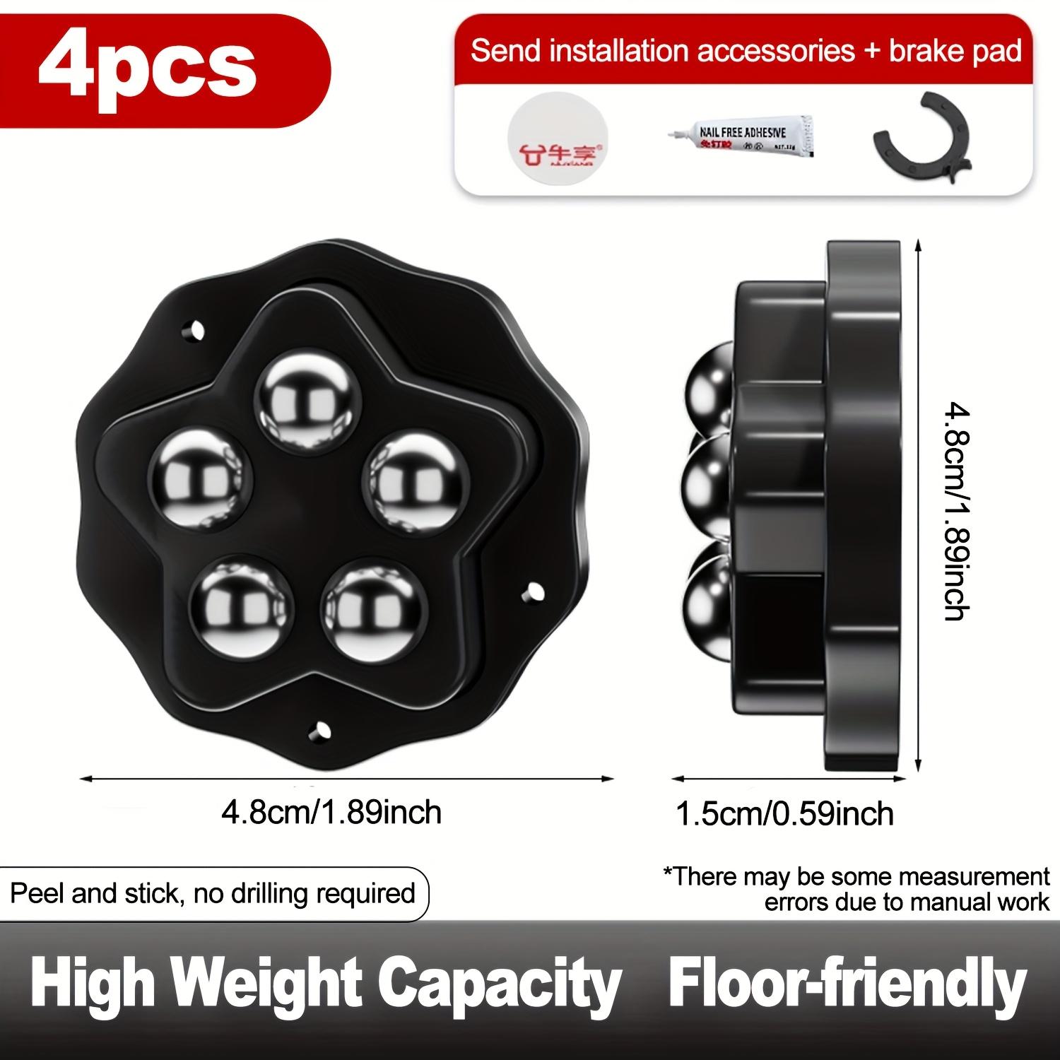 4 шт.-Самоклеящиеся мини-поворотные ролики, Универсальные колеса с вращением на 360°, Сверхмощные двойные шарикоподшипники