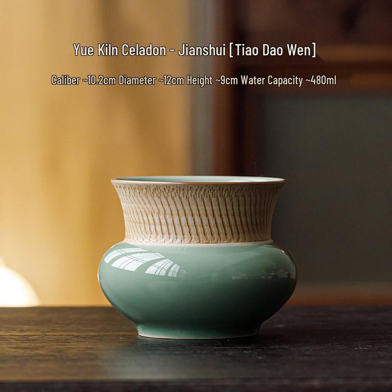 Guanlan Yue Celadon Ceramic Tea Dregs Container No specifications