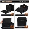 Vinyls Album Organizers Protective Case Stores 120Records Waterproof Fabric Stable Reinforced Bottom Easy Access Handle
