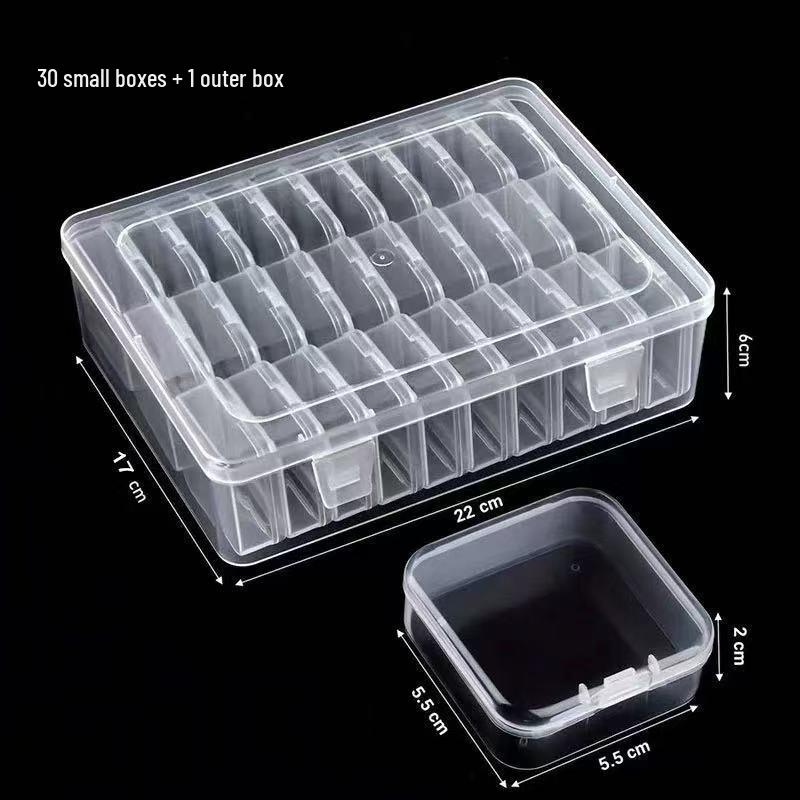 Clear Organizer for Nano Beads and Jewelry Accessories – Transparent Plastic Storage Box for Beading, Nail Art, and Craft Supplies