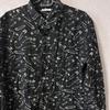 [USED] Safety Pin Print Long Sleeve Shirt, Size L, Korean Style Outfit, GU