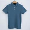 230g Double-sided Cotton Air Layer Blouse Collar Polo Blouse Men Short-sleeved T-shirt One Tone Business Mens Polo Blouse