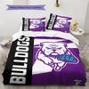 Truman State Bulldogs Pattern Bedding Set Quilt Cover Pillowcase Home Decor Gift (1 * duvet cover + 2 * pillowcase, without core)
