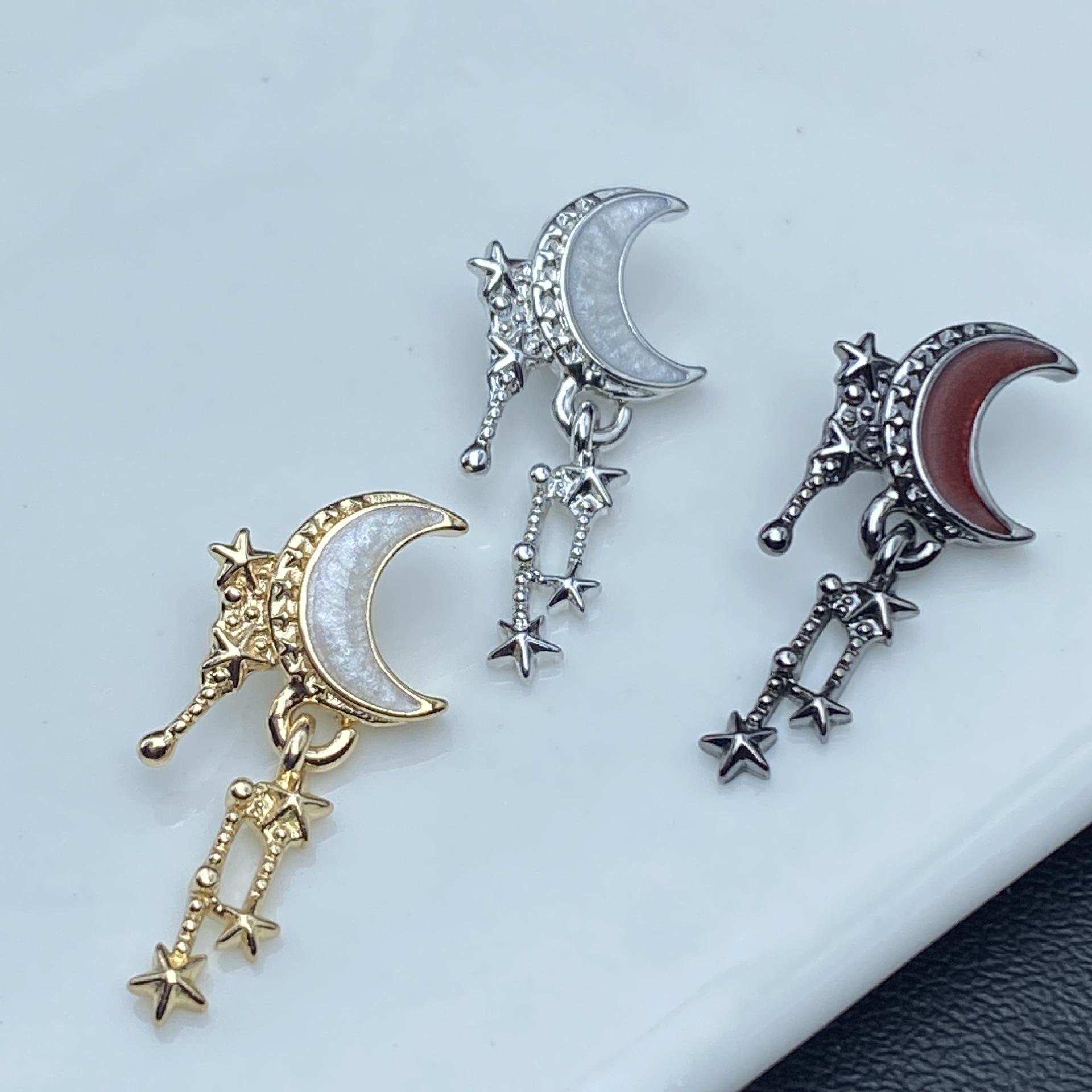 Star Moon Rhinestone Butterfly Heart Nail Art Pendant