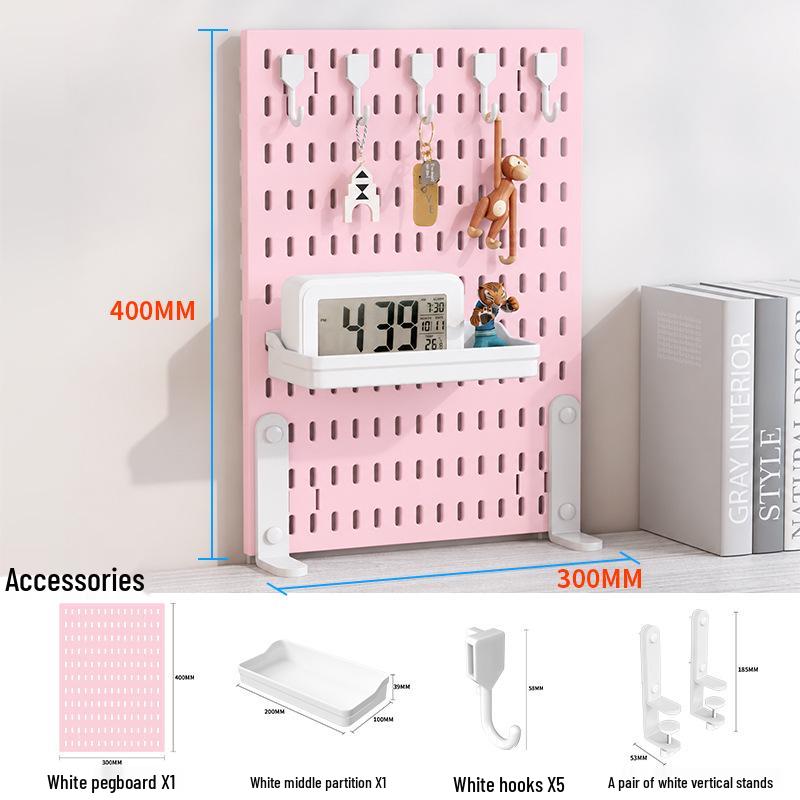 Desktop DIY Pegboard: Large Accessory Holder for Office or Home Desk, Clamp-Standing Storage, Hanging Rack, Countertop Decoration Display.