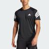 Adidas Icon 3-Stripes Tee Moisture-Wicking Fitness Training Crew Neck Slim Fit Short Sleeve T-Shirt Men Tops Black White JW9729