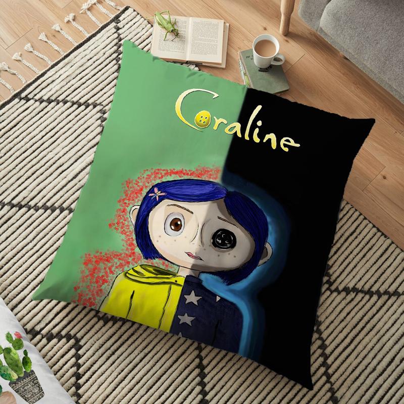 Coraline Cushion Cover Polyester Decorative Pillowcase Throw Pillow Case Home Cushion Cover