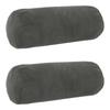 Cushions with Insert HEERLEN 2 Pcs. Dark Grey Velvet