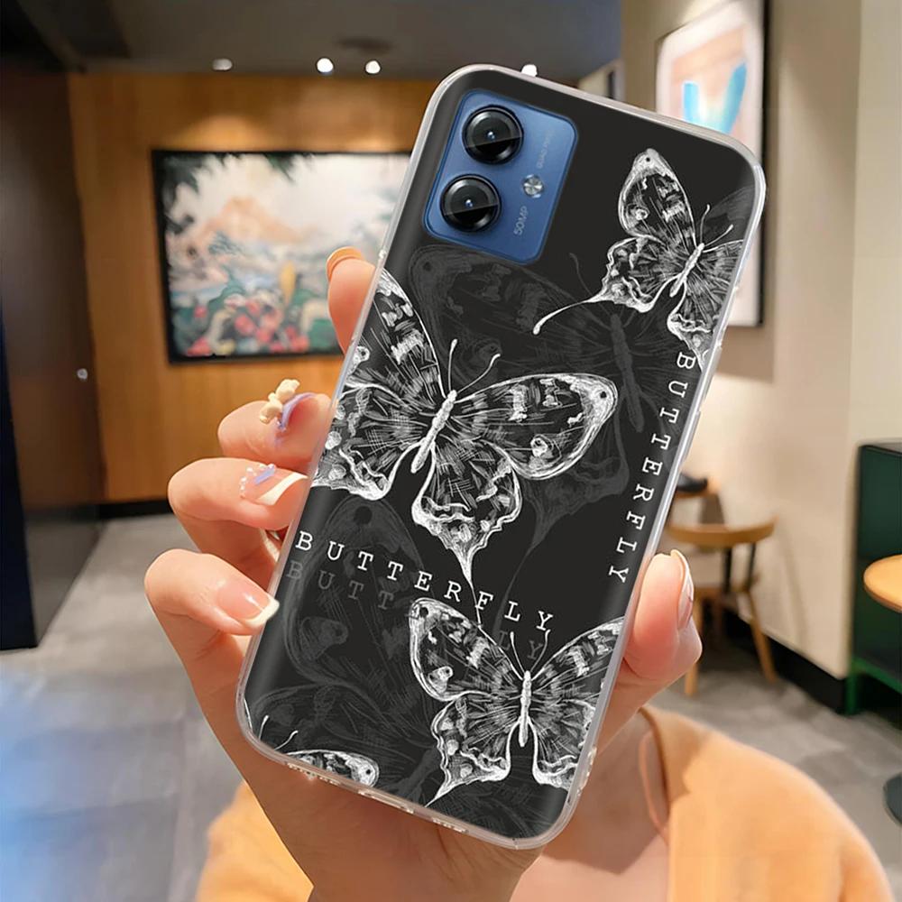 For Motorola Moto G14 4G Case Phone Cover High Quality Clear Silicone Funda For Moto G14 4G Full Protection Back Covers Coque