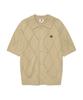 Lee Scalloped Short Sleeve Cardigan Beige