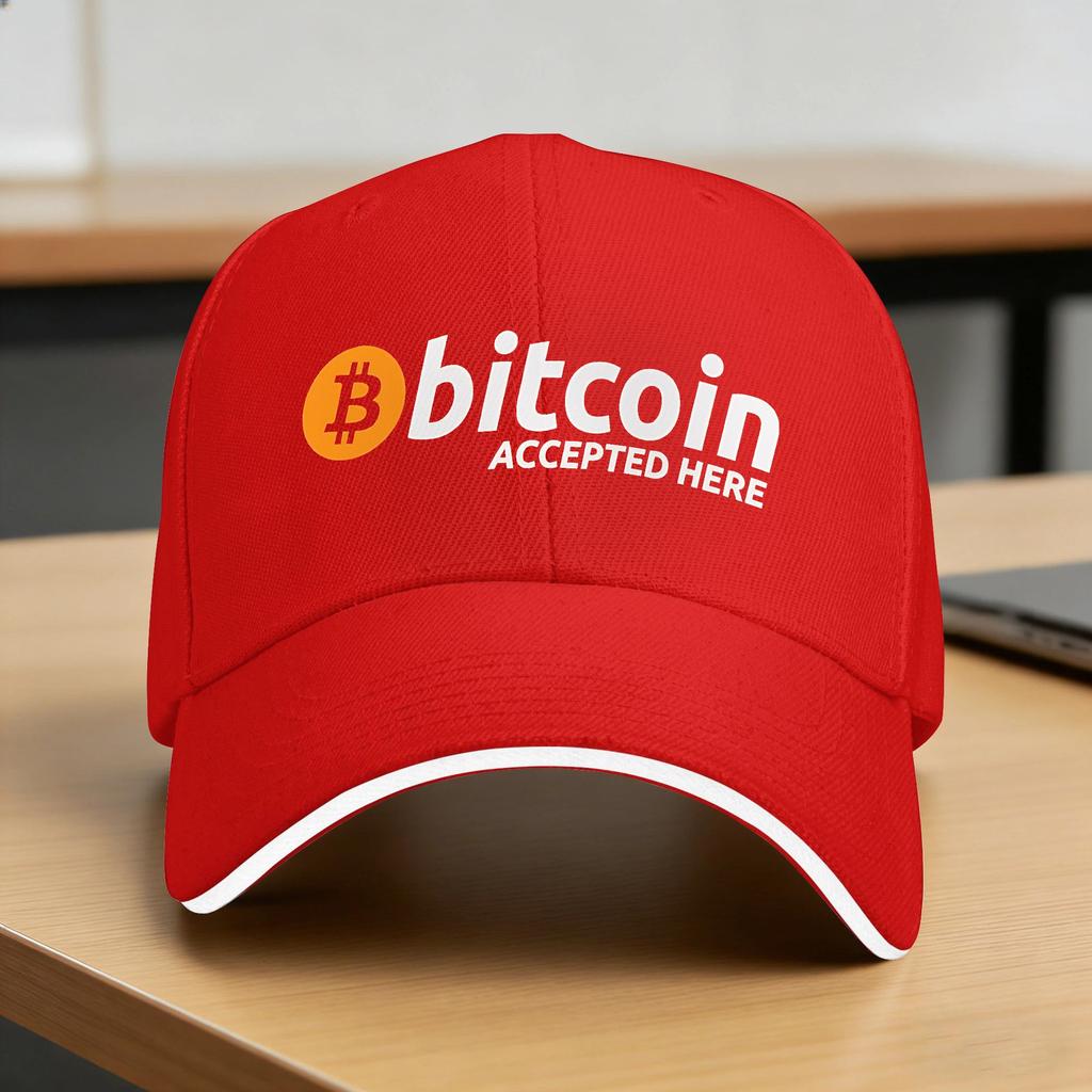 Bitcoin Geaccepteerd Casual Baseballpet Lente Truckerpet Zonneklep Snapbackpet Dames Heren Stijlvolle Baseballpetten