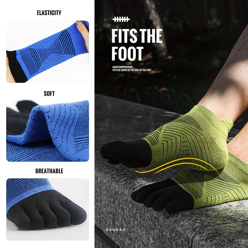 WRELS Merinowolle Outdoor Sport Fünf-Zehen-Socken Feuchtigkeitsableitend Elastisch Laufsocken Stoßdämpfend Atmungsaktiv Trekking Zehensocken