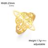Celtic Knot Ring Stainless Steel Opening Adjustable Men's and Women's Witchcraft Talisman Jewelry Gift