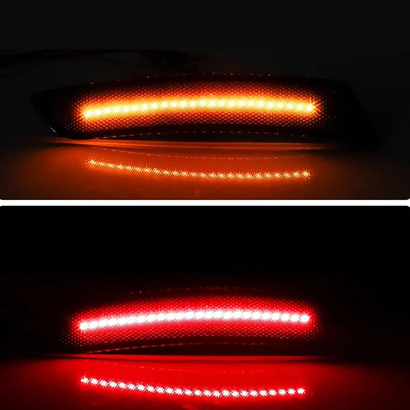 4Pcs LED Light Car Accessories Amber Front Side Marker Light Red Rear Side Fender Side Lights Fit For Chevrolet Camaro 2016-2024