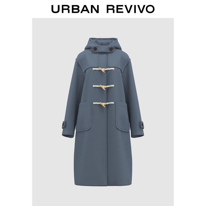 

UR Women s Hooded Toggle Button Mid-Length Coat M