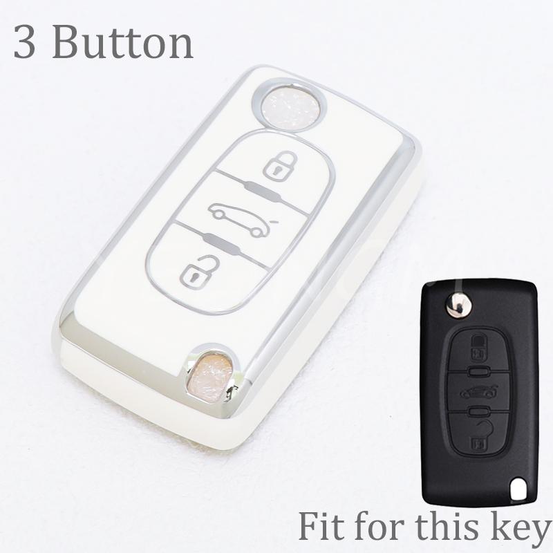 2 3 Button Tpu Key Case Cover For Peugeot Partner Tepee 207 307 308 407 For Citroen C-Crosser C3 C4 Picasso Berlingo Case Holder