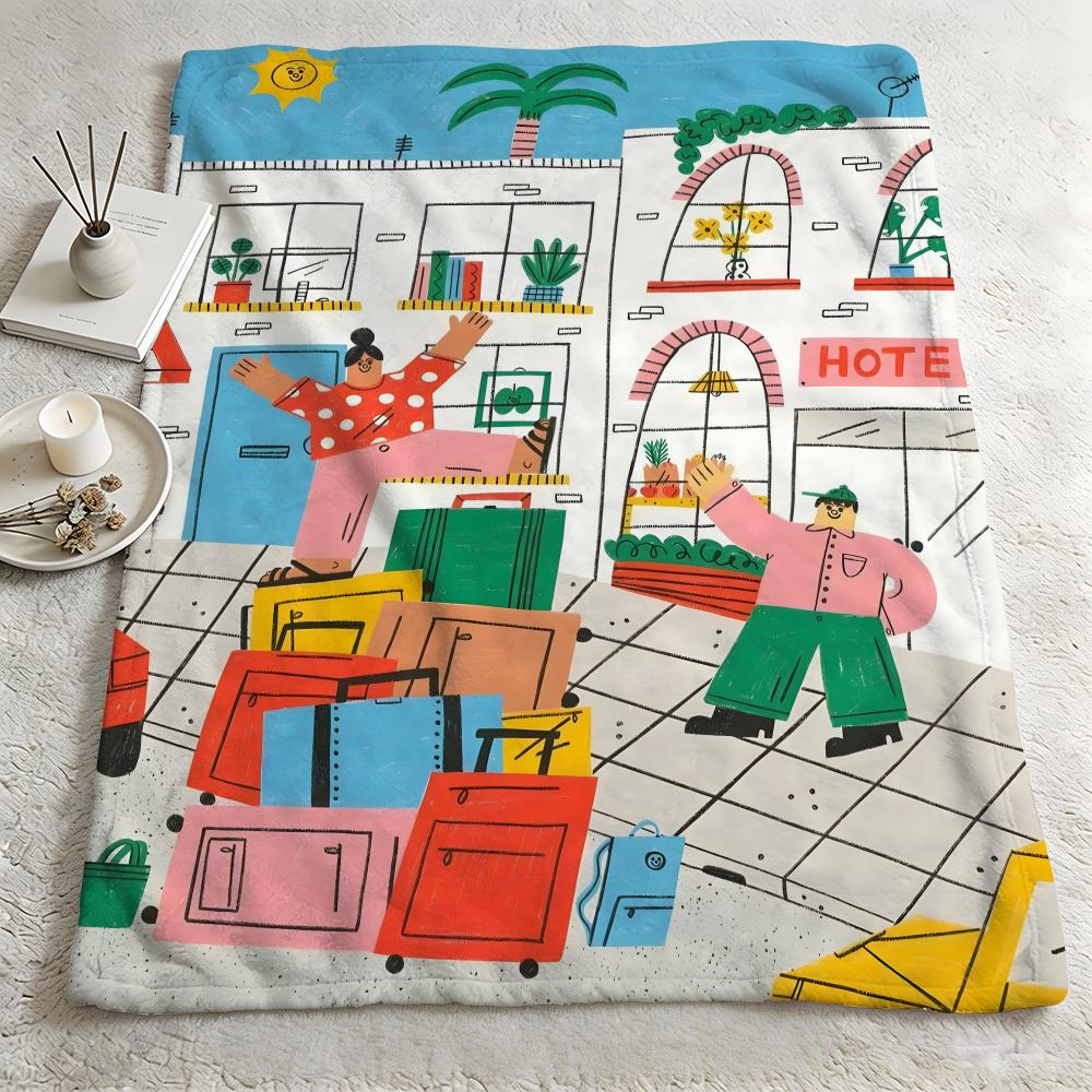 artist ttess smith robertss Throw Warm Soft Flannel Blanket Multiuse for Sofa Bed Camping Travel Nap