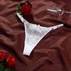 European-Style Pearlescent Sequin Lingerie: Adjustable T-Back Thong for Women