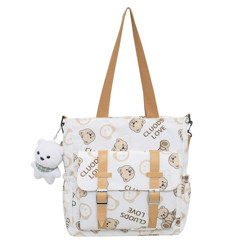 Cloth Bag Tote Bag Mommy Bag Cute A4 File Bag Make-Up Bag Large Capacity Simple Shoulder Messenger Bag Female