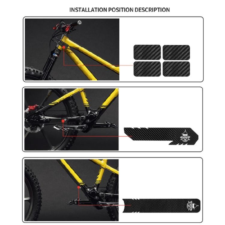 Autocolante Protecție Cadru Bicicletă Protector Manivelă Rezistent la Zgârieturi