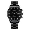 Geneva Mens Business Quartz Watch With Calendar And Alloy Band For Formal Wear