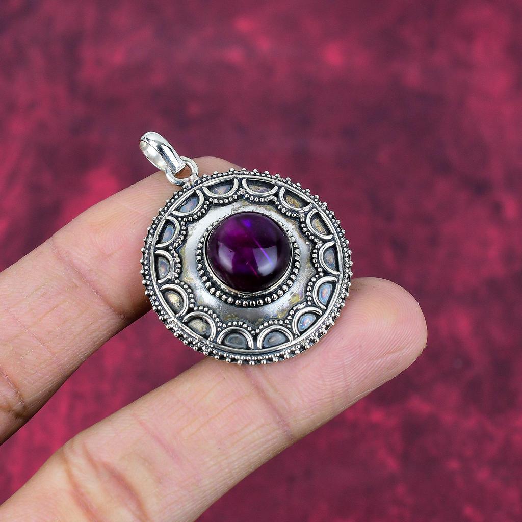 Purple Flash Labradorite Jewelry, 925 Solid Sterling Silver Pendant Handmade Gemstone Jewelry, Gifts For Wife Brand New Pendant