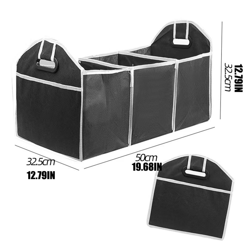 Large Capacity Automotive Rear Boot Storage Box Non-Woven Fabric Car Organization Solution for Travel Essentials