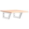 Washbasin Top with Mounting Bracket Steel and Solid Oak Wood