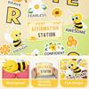 Bee Motivational Bulletin Board Decorations Positive Affirmation Posters Summer Sunflower Bee Hive Cutouts for Back to School Classroom Wall Decor