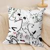 Anime Boykisser Silly Cat Cushion Cover Silky Short Plush DoubleSided Printed Pillow Case for Sofa All Seasons Home Decor Gift