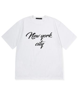 CRISCELO New York City T-Shirt_White 20S Oversized Fit