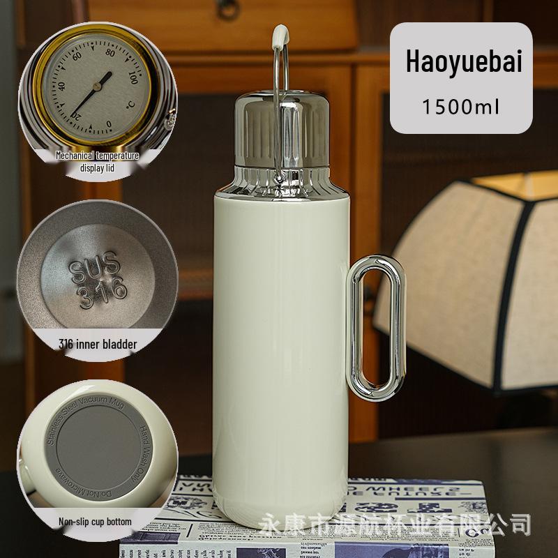 316 Stainless Steel Portable Insulated Teapot with Titanium Plating and Tea-Water Separation, Large Capacity for Stewing