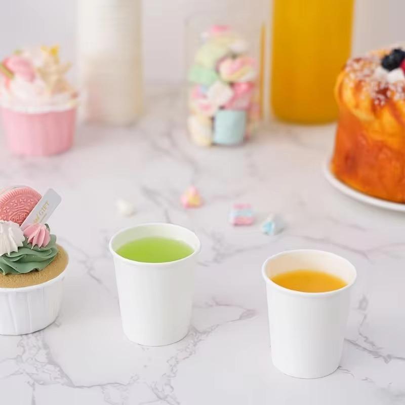 50/100PCS Disposable Small Paper Cups Supermarket Tasting Party Office Coffee Drinks Candies SnackHotel Mini Mouthwash Cup