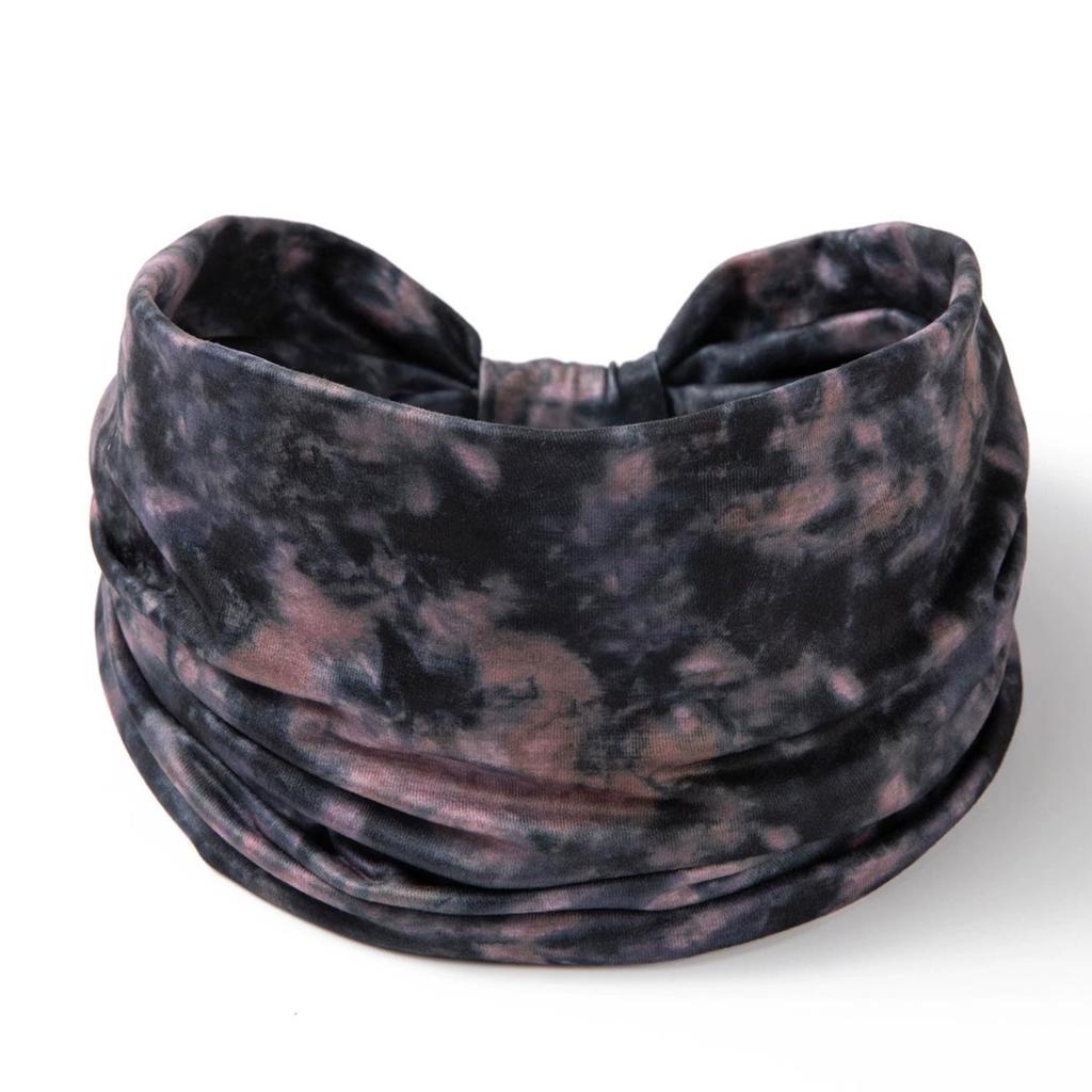 Boho Knot Turbans Yoga Elastic Head Wrap Women Headband Wide Hairbands Headwear Tie Dye Fashion Hair Band Accessories