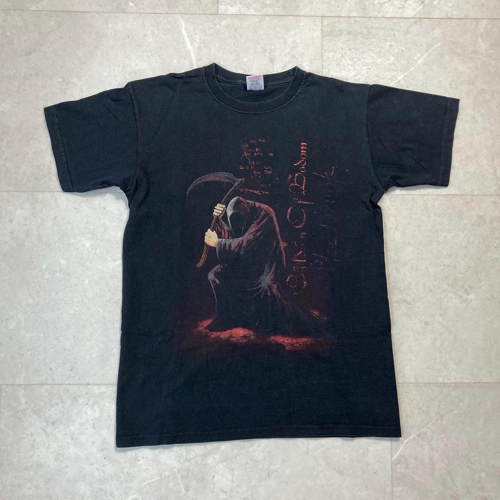 Maglietta Vintage Sbiadita Children Of Bodom Death Metal Rock Band Tour Taglia Piccola