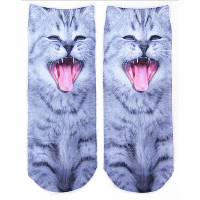 Neu 3D Druck Tier Mode Tiger Panda Katze Hund Löwe Süßigkeiten Fleisch Kunst Bunt Damen Lustige Socken Neuheit Geschenk Dropship