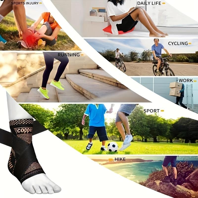 2 Pieces Ankle Brace Adjustable Compression Ankle Splint Ankle Protection Sports Bandage Ankle Protection Outdoor Running Cycling Protective Gear