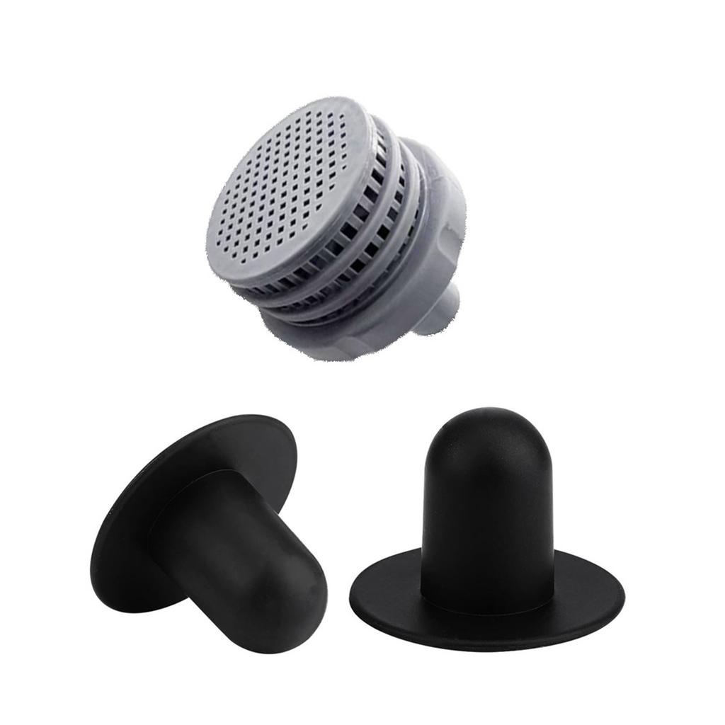 Above Ground Swimming Pool Part Kit with Outlet Strainer Grid & Inlet Nozzle and Pool Plug Stopper for Water Circulation