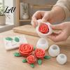 Silicone Soap Mold 4Pcs Flower Mold DIY Rose Candle Making Flexible Epoxy