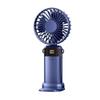 Portable Handheld USB Foldable Mini Fan with Digital Display for Desk or Outdoor Use