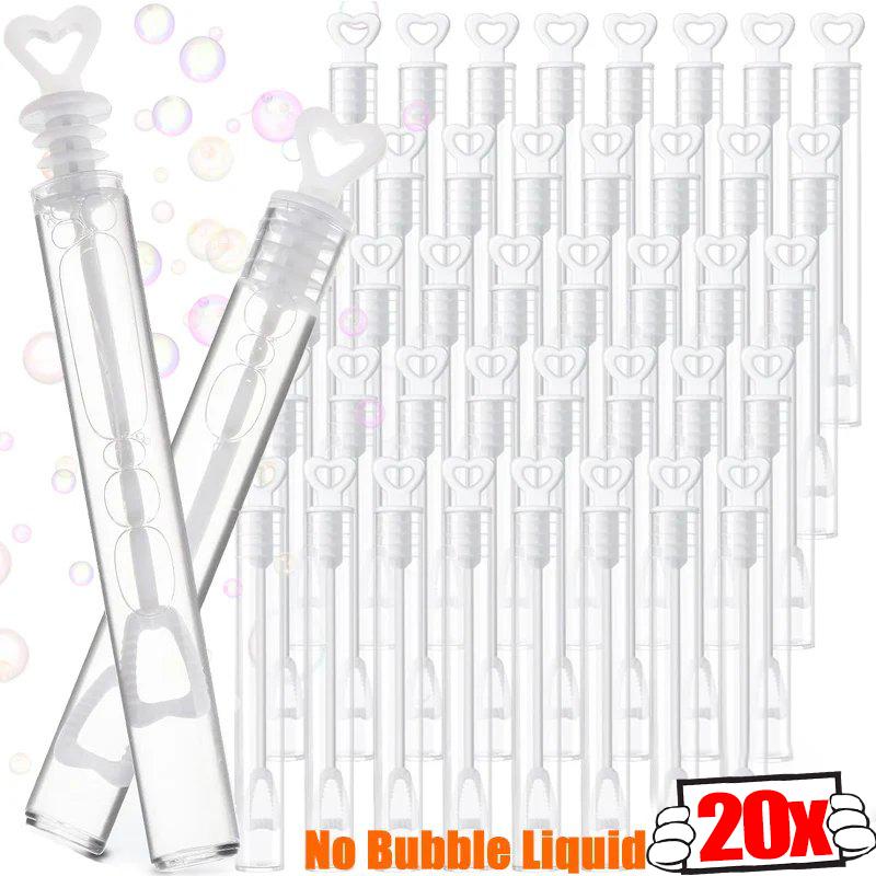200/10PCS Mini Bubble Tube Soap Bottle Transparent Love Heart Empty Bubbles Wand Baby Shower Birthday Wedding Party Decor Favors