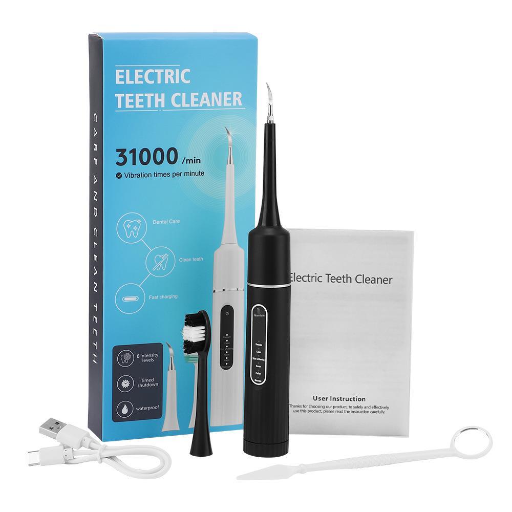 

6-Speed Electric Toothbrush Set: Removes Tea Stains & Tartar for Whitening & Tooth Scaling at Home.