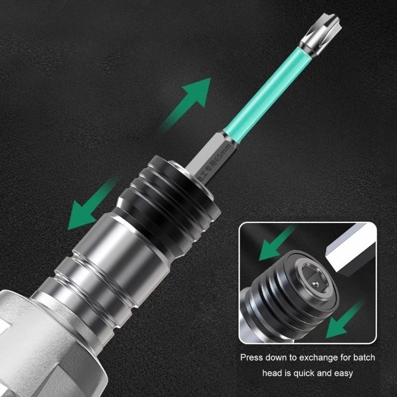 652F Electric Brushless Impact Wrench Shafts Accessory Hexagon Female Socket Adapter Power Drill Tool Accessories