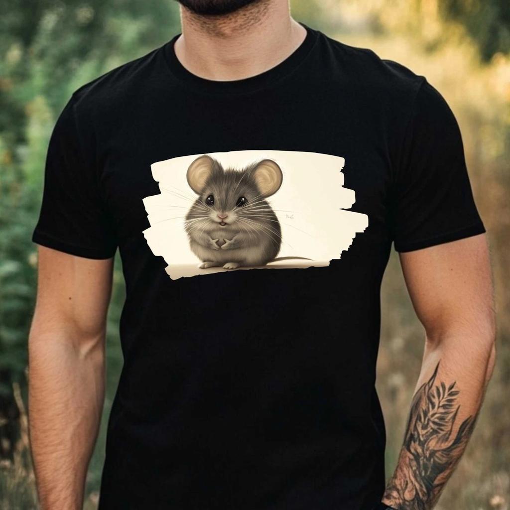 T-Shirt Herren Niedliches Chinchilla Motiv Baumwolle Größe XS bis 5XL