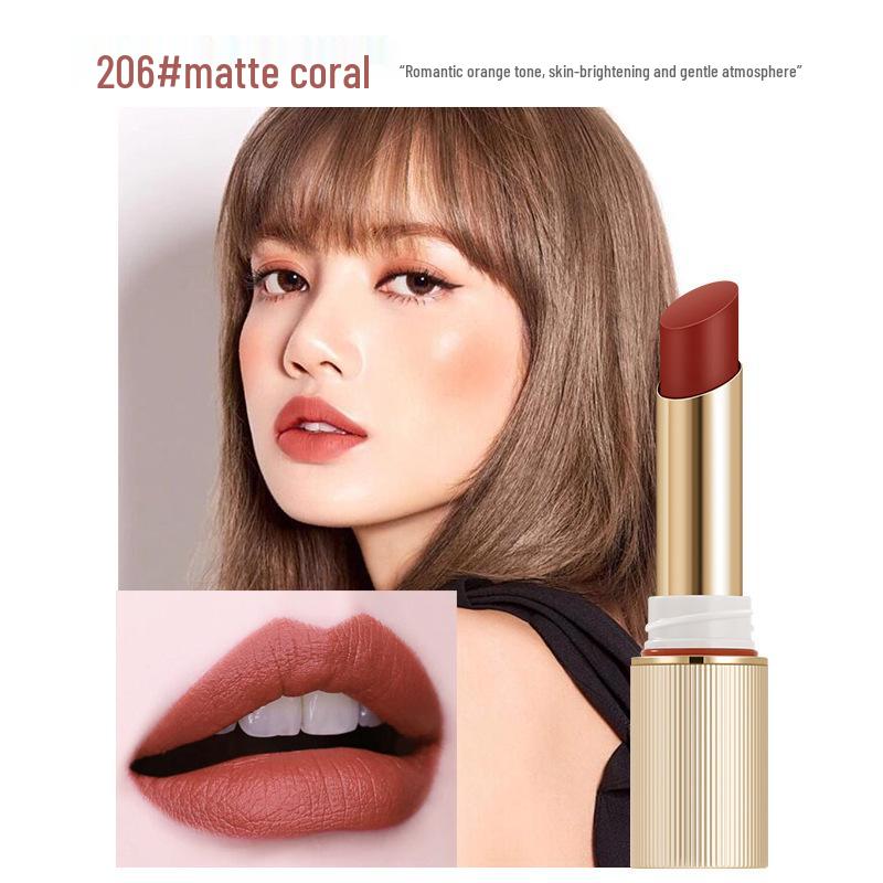 Yabang PT120 Velvet Matte Non-Stick Lipstick - True Red, Peach, Rose