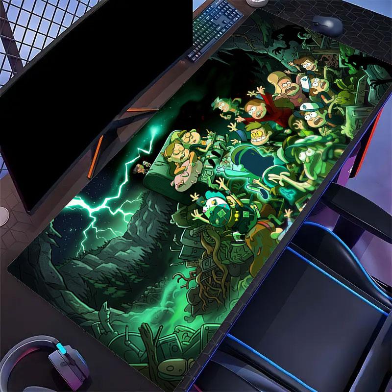 Gravity Falls Large Gaming Table Cushion Non-slip Laptop Tablet Big Mousepad XXL Mat Mini PC Playmat With Lock edge