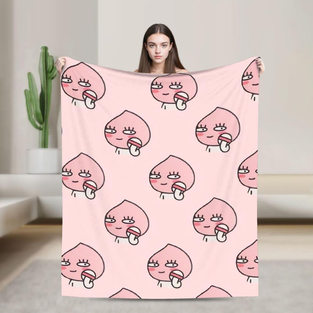 K-Kakaos F-Friends Tube Apeach Ryan Trio Blanket Quality Warm Throw Blanket Winter Picnic Home Decor Aesthetic Bedspread