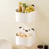 Self Adhesive Wall Mounted Storage Box Cartoon Bear Pen Holder Cute Storage Shelf  Kitchen Bathroom
